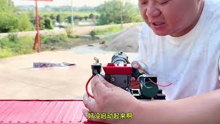 Mini Hybrid Oil Engine Model Technology Small Production Electric Motor Small Invention [upl. by Sanfourd]