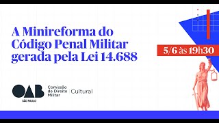 A MINIREFORMA DO CÓDIGO PENAL MILITAR GERADA PELA LEI 14688 [upl. by Tanya]