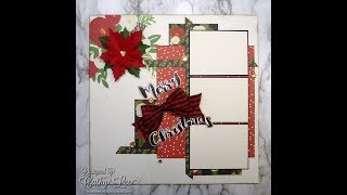 Merry Christmas 12x12 Layout  Simple Stories Very Merry collection [upl. by Ainitsirk]