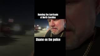 Man runs through blockade in North Carolina [upl. by Gilchrist]