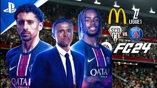 FC 24  Angers vs PSG  Ligue 1 McDonalds 2024 Full Match ft Barcola Neves Dembélé  PS5™ 4K60 [upl. by Maryn354]