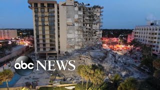 Beachfront condominium collapses in South Florida [upl. by Esom81]