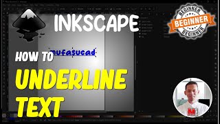 Inkscape How To Underline Text [upl. by Eiffe]