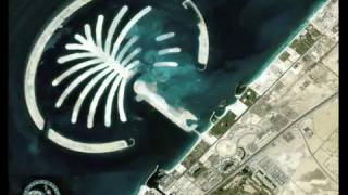 Timelapse Construction of Palm Jumeirah Tree Island using Satellite Images [upl. by Jillene319]