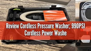 Review Cordless Pressure Washer 990PSI Cordless Power Washer with Brushless Motor 40Ah Battery [upl. by Juakn]