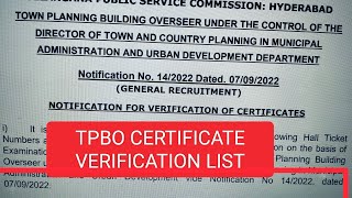 TPBO CERTIFICATE VERIFICATION LIST 2024 [upl. by Latashia]