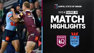 State of Origin 2024  Blues v Maroons  Match Highlights [upl. by Hatokad70]