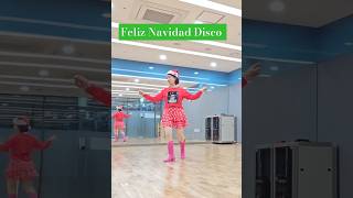 Feliz Navidad Disco Line DanceBeginner feliznavidad christmassongsremix 초급라인댄스 [upl. by Gurl]