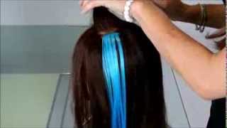 Fitting clipin colour hair streak tutorial [upl. by Llenna]