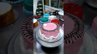 Round glaze jelly cake decoration  Icing cake decorations Shorts [upl. by Akerehs]