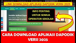 CARA DOWNLOAD  UNDUH APLIKASI DAPODIK 2025 [upl. by Afaw]