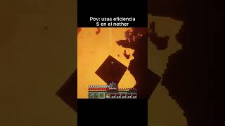 Picas en el Nether con eficiencia 5 minecraft maicraf minecraftmeme maincraf maicra maicraft [upl. by Oraneg]