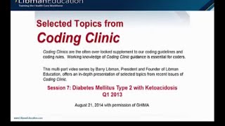 Coding Clinic Advice Diabetes Mellitus Type 2 with Ketoacidosis Q1 2013 [upl. by Elamrej618]