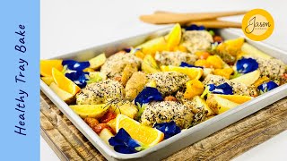 J A S O N’s Healthy Tray Bake  Coconut amp Nigella Sea Bass  Gourmet Cooking Made Easy [upl. by Balas415]