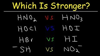 Acid Base Strength  Which Is Stronger [upl. by Lorry519]