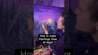 How I paint Glow in the Dark Fluorescent Oil Paintings ✨ art oilpainting painting [upl. by Neved]