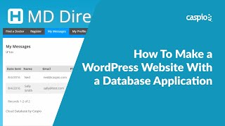 Making a WordPress Website With a Database Application [upl. by Percival]