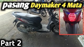 Cara pasang lampu daymaker 4 mata beat esp  Beat street [upl. by Cherilyn143]