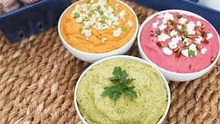 Hummus  3 Delicious Ways [upl. by Rabush]