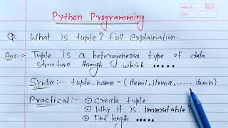 Python Tuples  Learn Coding [upl. by Skurnik]