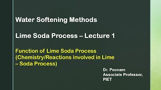 Lime Soda Process Lecture 1 Function of Lime Soda Process [upl. by Aiksa]