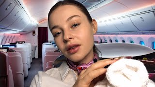 ASMR Luxury First Class Flight Attendant ✈️ Roleplay [upl. by Rubens21]