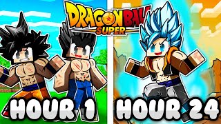 I Survived 24 HOURS as GOGETA in Dragonball Super Minecraft [upl. by Merci]