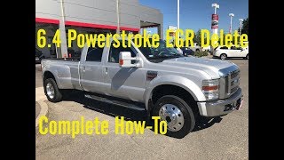 64 Powerstroke EGR Delete Complete StepByStep Install [upl. by Alyda490]