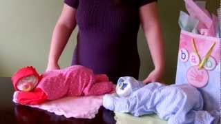 How to make a diaper baby  Sleeping Baby Girl Diaper Cake [upl. by Milstone274]