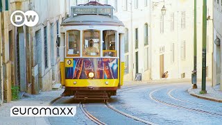 Taking A Ride On The Famous Tram Eléctrico E28 In Lisbon  One Of The Worlds Steepest Inclines [upl. by Ade472]