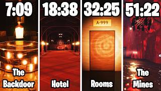 WORLD RECORD Speedrun in DOORS Backdoor  Hotel  Rooms  Mines No Cheats SOLO FULL Walkthrough [upl. by Ardme]