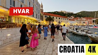 CROATIA 🇭🇷 4K HVAR — Evening Walking Tour — AUGUST 2023 [upl. by Iur]