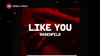 Rosenfeld  Like You Lyrics RosenfeldMusic [upl. by Danieu]