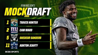 2025 NFL Mock Draft Giants Raiders land franchise QBs All 32 FirstRound Picks [upl. by Readus]