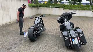 Fat Boy 114 Vs Street Glide 103 Exhaust [upl. by Prendergast]