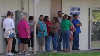 First day of early voting in Kleberg County brings several hundreds of voters [upl. by Nohsid]