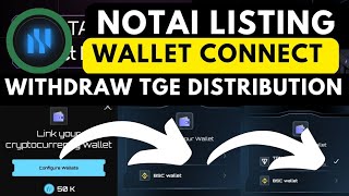 Notai Listing Notai Airdrop Wallet Connect Withdraw TGE Coin distribution withdraw date bsc wallet [upl. by Nelyak617]