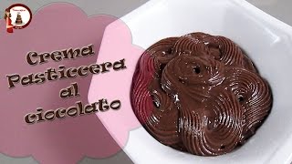 Crema pasticcera al cioccolato densa per torta in pasta di zucchero e cake design [upl. by Safire115]