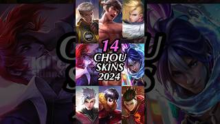 Chou All Skins 2024  Mobile Legends [upl. by Ramyar632]