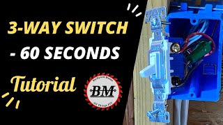 Install a 3 way Light Switch  In 60 Seconds Shorts [upl. by Dorice]