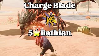 Rajang Charge Blade vs 5⭐️Rathian mhnow [upl. by Anaitsirhc]