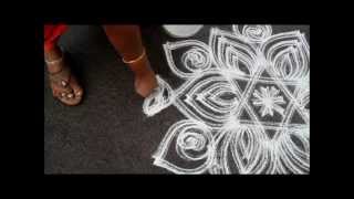 Evening kolam in Mylaporeby Chantal Jumel [upl. by Arykat]