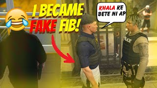 I BECAME A FAKE FIB OFFICER 😂 GTA 5 ROLEPLAY  JOHN BAAZ [upl. by Llerrah]