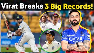 virat kohli breaks 3 records in the IndNZ Test series IND vs NZ Test  Virat Kohli [upl. by Yoshio]