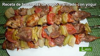 🧑‍🍳 DELICIOSAS BROCHETAS de CERDO con YOGUR 🥄  Videos de Leon [upl. by Aceber180]