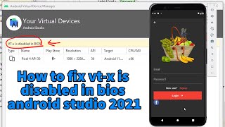 How to fix vtx is disabled in bios android studio Error [upl. by Liz]