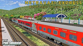 🔴GOC WDP4D with 16345 LTT  TVC NETRAVATI EXPRESS Arriving ROHA in MSTS Openrails  Konkan Railway⚡ [upl. by Chita565]