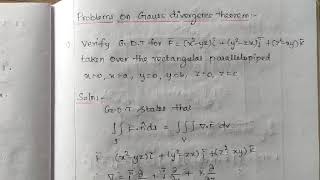 Gauss divergence theorem [upl. by Dorwin]