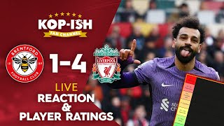 HUGE WIN FOR REDS DESPITE INJURIES  BRENTFORD 14 LIVERPOOL  LIVE MATCH REACTION amp PLAYER RATINGS [upl. by Channing983]