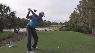 RETIEF GOOSEN LATE 2013 DRIVER GOLF SWING  DOWN THE LINE REGULAR SPEED amp SLOW MOTION  1080p HD [upl. by Aube796]